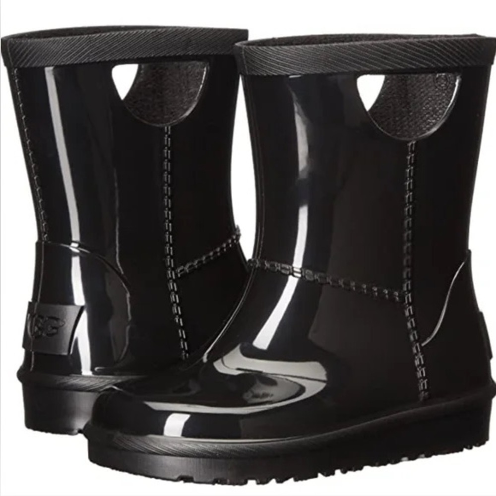 UGG Kids Glossy Black Boots